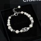 Dainty Faux Pearl Link Chain Bracelet Wedding Party Gift (190)