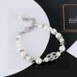 Dainty Faux Pearl Link Chain Bracelet Wedding Party Gift (190)