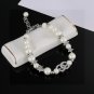 Dainty Faux Pearl Link Chain Bracelet Wedding Party Gift (190)