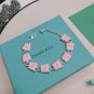 Dainty Faux Pearl Link Chain Bracelet Wedding Party Gift (227)