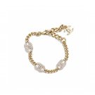 Dainty Faux Pearl Link Chain Bracelet Wedding Party Gift (249)