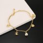 Dainty Faux Pearl Link Chain Bracelet Wedding Party Gift (260)
