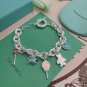 Dainty Faux Pearl Link Chain Bracelet Wedding Party Gift (297)
