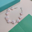 Dainty Faux Pearl Link Chain Bracelet Wedding Party Gift (299)