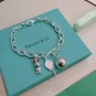 Dainty Faux Pearl Link Chain Bracelet Wedding Party Gift (300)