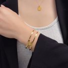 Dainty Faux Pearl Link Chain Bracelet Wedding Party Gift (314)