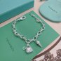 Dainty Faux Pearl Link Chain Bracelet Wedding Party Gift (338)