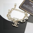 Dainty Faux Pearl Link Chain Bracelet Wedding Party Gift (388)