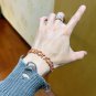 Dainty Faux Pearl Link Chain Bracelet Wedding Party Gift (418)