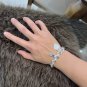 Dainty Faux Pearl Link Chain Bracelet Wedding Party Gift (444)