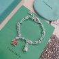 Dainty Faux Pearl Link Chain Bracelet Wedding Party Gift (447)