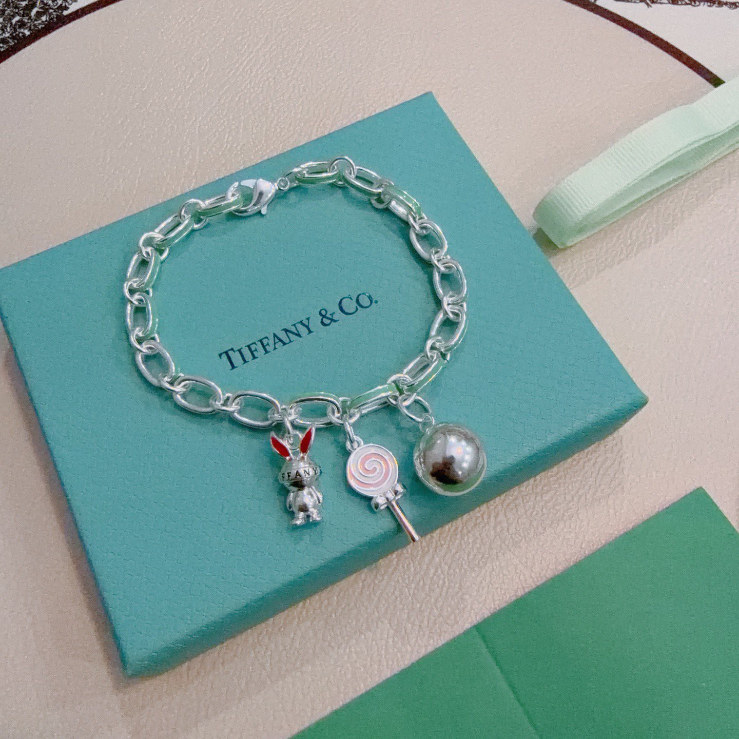 Dainty Faux Pearl Link Chain Bracelet Wedding Party Gift (449)