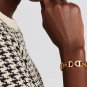 Dainty Faux Pearl Link Chain Bracelet Wedding Party Gift (451)