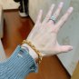 Dainty Faux Pearl Link Chain Bracelet Wedding Party Gift (456)