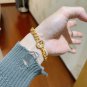 Dainty Faux Pearl Link Chain Bracelet Wedding Party Gift (465)