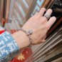 Dainty Faux Pearl Link Chain Bracelet Wedding Party Gift (553)