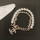 Dainty Faux Pearl Link Chain Bracelet Wedding Party Gift (575)