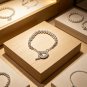 Dainty Faux Pearl Link Chain Bracelet Wedding Party Gift (681)