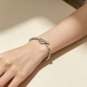 Dainty Faux Pearl Link Chain Bracelet Wedding Party Gift (685)