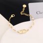 Dainty Faux Pearl Link Chain Bracelet Wedding Party Gift (686)