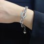 Dainty Faux Pearl Link Chain Bracelet Wedding Party Gift (701)