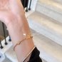 Dainty Faux Pearl Link Chain Bracelet Wedding Party Gift (707)