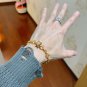 Dainty Faux Pearl Link Chain Bracelet Wedding Party Gift (716)