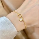 Dainty Faux Pearl Link Chain Bracelet Wedding Party Gift (737)