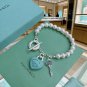Dainty Faux Pearl Link Chain Bracelet Wedding Party Gift (764)