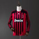 Retro Long Sleeve AC Milan 07 08 Home S-XXL
