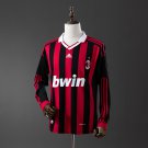 Retro long sleeve AC Milan 09 10 Home S-XXL