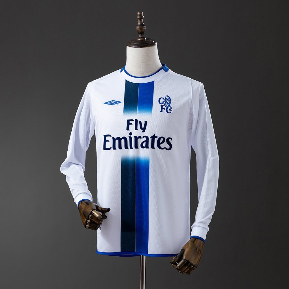Retro long-sleeved 03 05 Chelsea away S-XXL