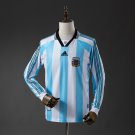 Argentina 1998 Home Long Sleeve Retro Jersey S-XXL
