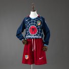 Atletico Madrid 04 05 Away Retro Long-Sleeve Kids Kit Jersey SIZE 16-28