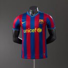 Barcelona 09 10 Home Player Version Retro Jersey S-3XL