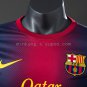 Barcelona 12 13 Home Long Sleeve Player Version Retro Jersey S-3XL