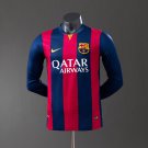 Barcelona 14 15 Home Long Sleeve Player Version Retro Jersey S-3XL