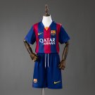 Barcelona 14 15 Home Retro Kids Kit Jersey Size 16-28
