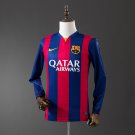 Barcelona 2014 15 Home Long Sleeve Retro Jersey S-XXL