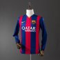 Barcelona 2014 15 Home Long Sleeve Retro Jersey S-XXL