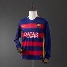 Barcelona 2015 16 Home Long Sleeve Retro Jersey S-XXL