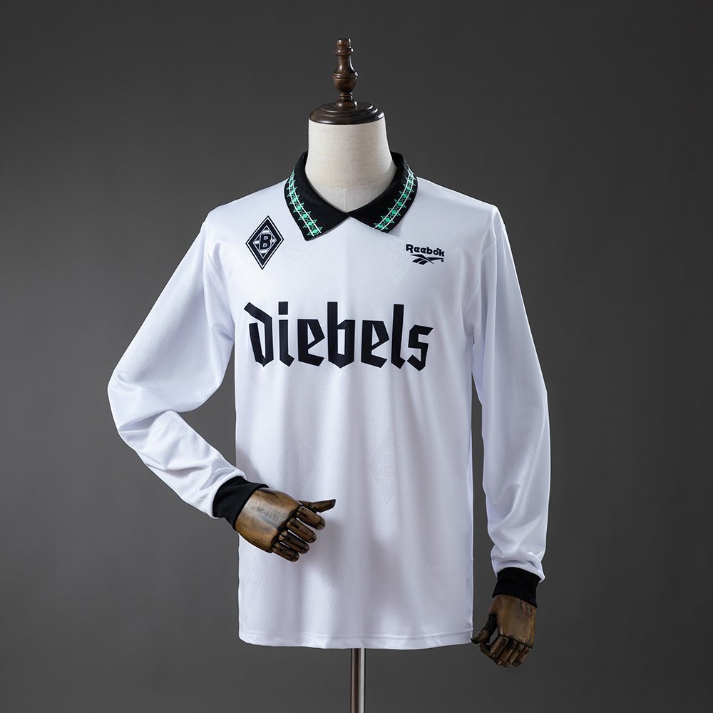 Borussia Monchengladbach 95 96 Home Long-Sleeve Retro Jersey S-XXL