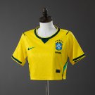 Brazil 2026 Home Women's crop top style Jersey S-XXL