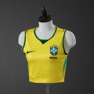 Brazil 2026 Women's Crop Tank Top Home Jersey S-XXL