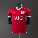 M-U 06 07 Home Player Version Retro Jersey S-3XL