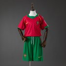 Portugal 2004 Home Retro Kids Kit Jersey Size 16-28