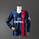 PSG 01 02 Home Long Sleeve Retro Jersey S-XXL