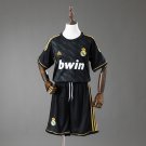 Real Madrid 11 12 Away Retro Kids Kit Jersey Size 16-28