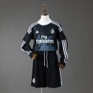 Real Madrid 14 15 Third Away Retro Long Sleeve Kids Kit Jersey SIZE 16-28