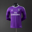 Real Madrid 16 17 Away Long Sleeve Player Version Retro Jersey S-3XL